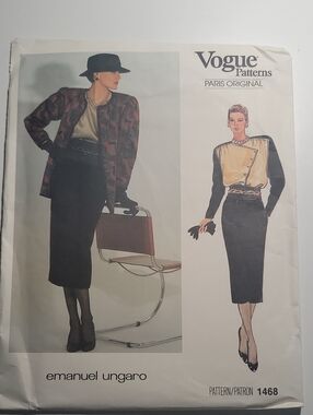 Vintage Vogue Paris Original #1468 Sewing Pattern, Size 10 UNCUT